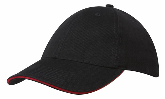 Bags Headwears Brushed Cotton Caps Brushed Heavy Cotton with Sandwich Trim - 4210 Perth Australia